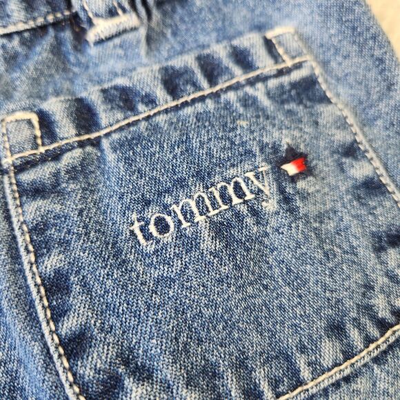 Vtg Tommy Hilfiger Elastic Waist Pants Girls 4T Embroidered Y2k Style Preppy - Picture 3 of 8